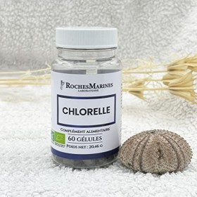 Roches Marines - Complément alimentaire Chlorelle BIO - Vitalité - Détoxification de lorganisme - Apport en vitamines, minér