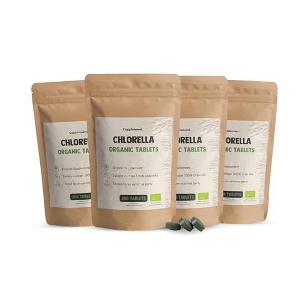 Cupplement Chlorella Comprimés 500 mg Combideal Bio 4x 300 Comprimés - Algues - Détox Chlorelle