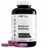 Betterave 6000 mg. 180 gélules vegan pour 6 mois de traitament. Extrait Naturel de Beetroot. Fabriqué en Europe par HIVITAL