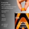 Curcuma avec Gingembre et Poivre Noir + PROBIOTIQUES - 2500mg - 120 gommes - Goût Naturel de Mangue Épicée - Antioxydant, A