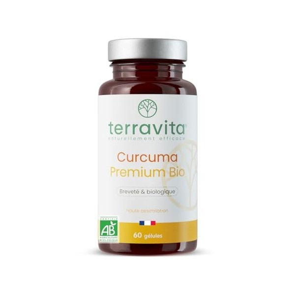 Curcuma BIO TurmiPure Gold® 300 mg | Articulations & Digestion Sans Pipérine | Absorption Supérieure à la Curcumine 95% Sta