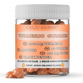 Curcuma 2000 mg avec Gingembre et Poivre Noir – Gommes à Mâcher Haute Concentration en Curcuminoïdes – Complément Alimentaire