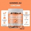 Curcuma 2000 mg avec Gingembre et Poivre Noir – Gommes à Mâcher Haute Concentration en Curcuminoïdes – Complément Alimentaire