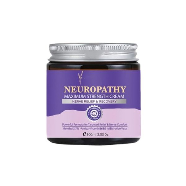 Neuropathie Crème de massage musculaire naturelle pour soulager les douleurs nerveuses pour les pieds, les jambes, les mains,