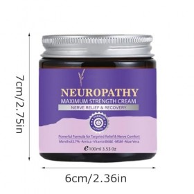 Neuropathie Crème de massage musculaire naturelle pour soulager les douleurs nerveuses pour les pieds, les jambes, les mains,