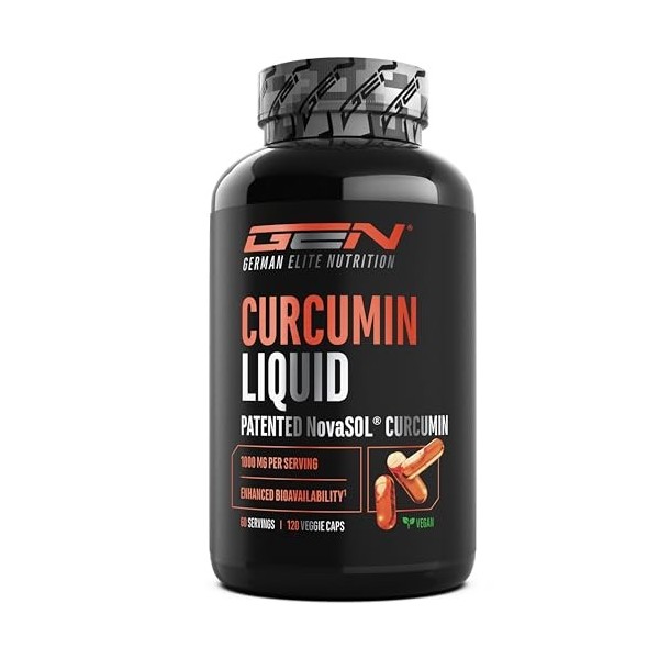 Curcuma NovaSol® - 120 gélules liquides - 1000 mg de curcumine par dose journalière - Avec la technologie brevetée NovaSOL® -