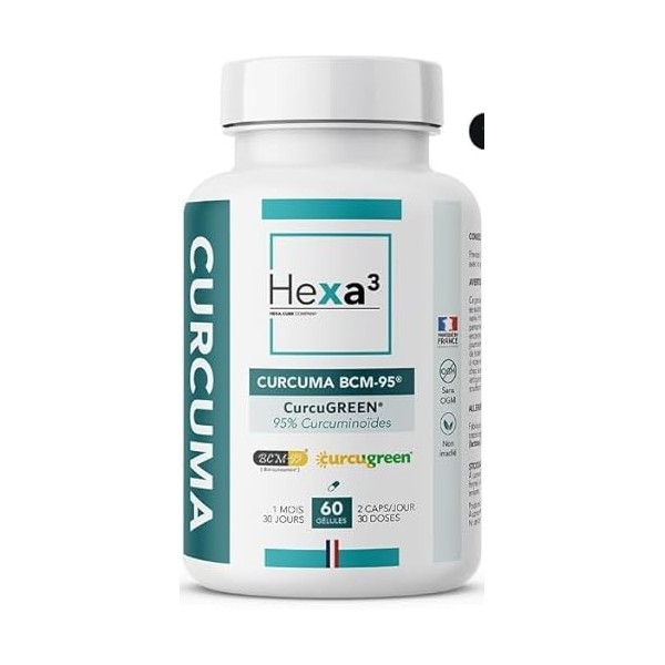 Curcuma CurcuGREEN® BCM-95® 60 gélules Hexa3