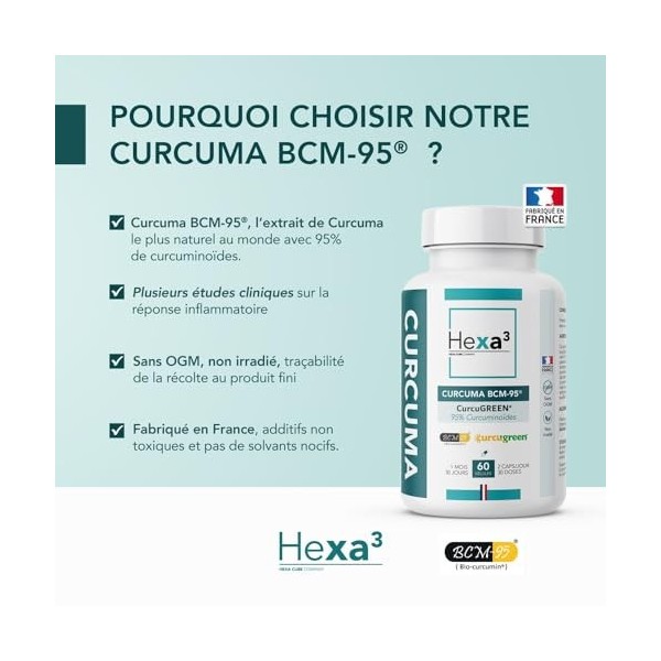 Curcuma CurcuGREEN® BCM-95® 60 gélules Hexa3