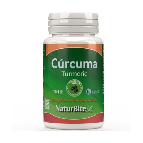 naturbite Turmeric Cúrcuma 500 mg - 60 capsules