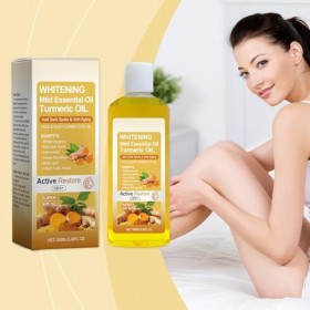 Huile De Massage À La Curcuma, 100ml Huile Douce 7 Dhuile De Curcuma Pour Blanchir La Peau Corporelle Douce 7 Éclaircissante