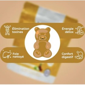 Vitalam Gummies Detox sachet – Gummies Detox Curcuma, Digestion, Detox foie, Elimination Toxines, Draineur, Perte de poids, B