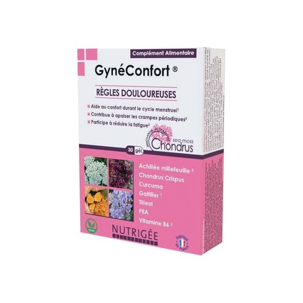 Gynéconfort - Règles douloureuses | Soulage crampes - douleurs menstruelles | Avant - pendant cycle | gyne comfort | Achillée