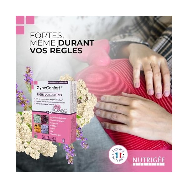 Gynéconfort - Règles douloureuses | Soulage crampes - douleurs menstruelles | Avant - pendant cycle | gyne comfort | Achillée