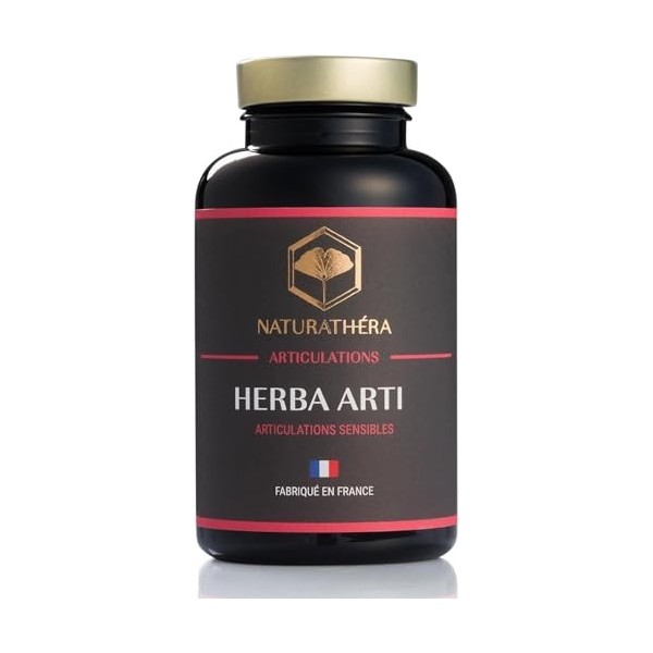 Naturathéra HERBA ARTI - Complément Alimentaire Confort de Mouvement - 90 Gélules - Fabriqué en France - Vegan - Sans Additif