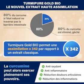 SOLUMINE LABORATOIRE SOLAGE | Curcumine brevetée TurmiPure Gold®| Biodisponibilité x342 | Sans pipérine ni additifs nocifs | 