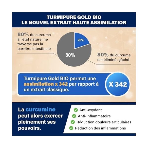 SOLUMINE LABORATOIRE SOLAGE | Curcumine brevetée TurmiPure Gold®| Biodisponibilité x342 | Sans pipérine ni additifs nocifs | 