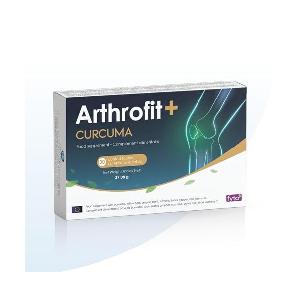 Arthrofit+ Curcumine 95% – Articulations, Mobilité & Confort | Boswellia, Harpagophytum, Saule, Vit. C | 30 Comprimés | Clean
