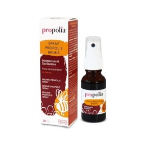 Spray propolis brune - Complément alimentaire - Immunité - Gorge & Bouche - 100% naturel - Fabriqué en France - 20 ml