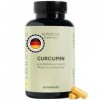 Capsules de curcuma | Hautement dosé avec 700 mg 100 % de curcumine en poudre de curcuma par dose quotidienne | 120 capsules 