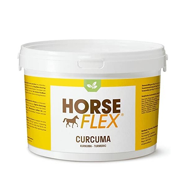 Horse Flex Curcuma poudre pour chevaux pour soutenir la peau, le système musculo-squelettique et la digestion - 2400 grammes