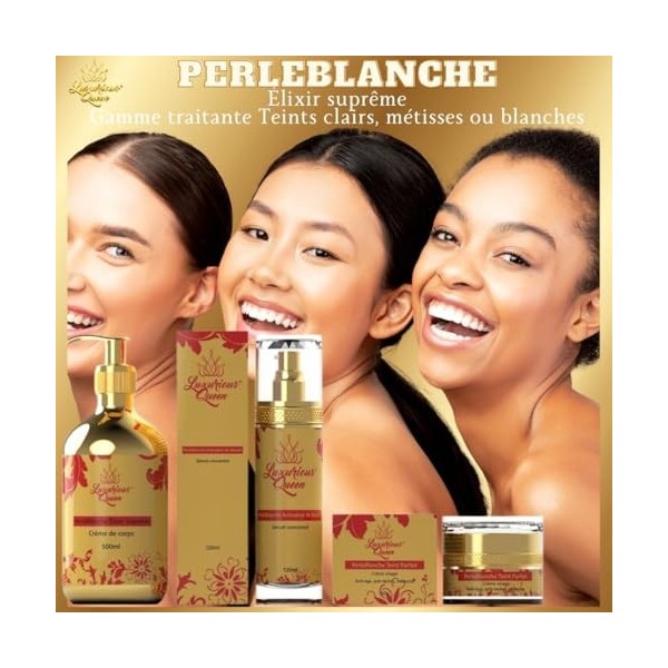 Luxurious queen beauty-Crème et sérum éclaircissant-Pack visage et corps éclaircissant-Anti taches-Anti age-Hydratant et répa