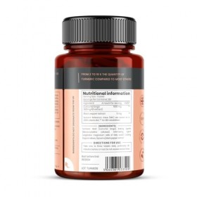 Curcuma Double Strength 360 comprimés de curcuma 200% plus de curcuma + niveaux naturels de curcumine