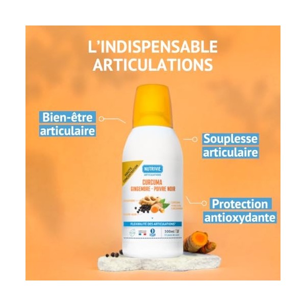 Curcuma, Gingembre, Poivre Noir - 500 ml