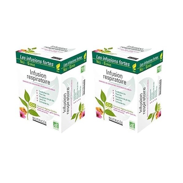 NUTRIGÉE - Infusion Respiratoire Bio - Apaise - Voies Respiratoires & Défenses Naturelles - Thym, Eucalyptus, Bourgeons De Pi
