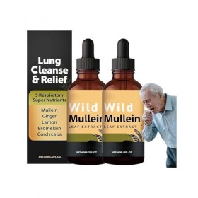 Lot de 2 gouttes de molène sauvage, extrait naturel de feuille de molène sauvage, pour homme et femme Echinacée