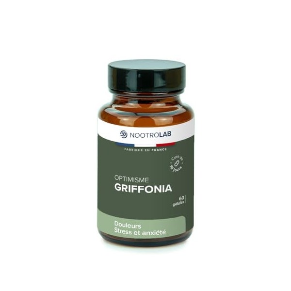 Griffonia Simplicifolia – Humeur Positive, Sérénité & Sommeil – Source Naturelle de 5-HTP – Extrait Standardisé 25% - 60 Gélu