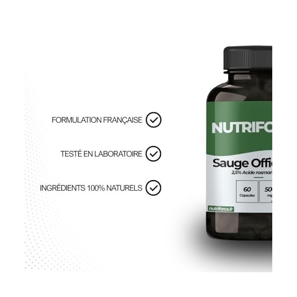 Sauge Officinale | Mémoire & Concentration | Digestion & Immunité | 60 Gélules