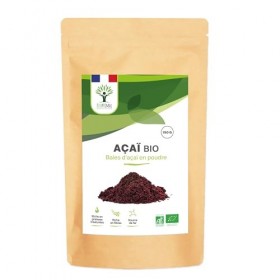 Açaï Bio en Poudre - Superaliment Riche en Fer Fibres Omega 9 - Puissant Antioxydant - Baie Lyophilisée - Qualité Prémium - 1...