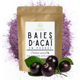 Poudre d’Açaï 100% Naturelle – Superaliment – Idéale pour Smoothies, Açaï Bowls, Pâtisseries & Recettes Santé – Sans Sucres A...