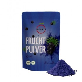 myfruits Poudre daçai bio lyophilisée 70g sans additifs violet foncé pour smoothie, shakes & yaourt
