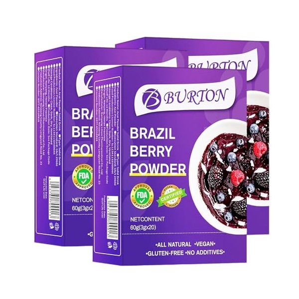 Poudre de Baies Daçaï Bio - Poudre de Fruits Daçaï Lyophilisée 100% Pure, Superaliment Riche en Antioxydants pour Smoothies