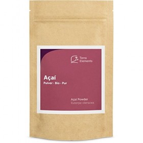 Terra Elements Acai bio en poudre 90 g I Lyophilisé I 100% pure I vegan I qualité crue