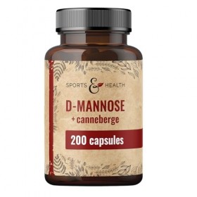 Gélules de D-Mannose & Cranberry – 200 gélules véganes – avec D-Mannose en poudre et Cranberry – 500 mg par portion journaliè