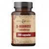 Gélules de D-Mannose & Cranberry – 200 gélules véganes – avec D-Mannose en poudre et Cranberry – 500 mg par portion journaliè