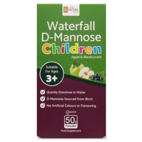 Waterfall D-Mannose Poudre - Waterfall D-Mannose Poudre pour enfants - Goût pomme et cassis - convient aux filles et aux graç