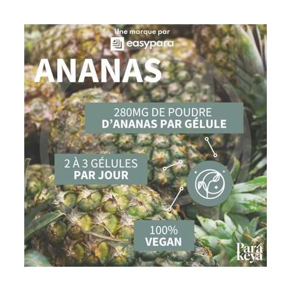 Parakeya – Ananas | Complément Alimentaire | 180 Gélules Canneberge
