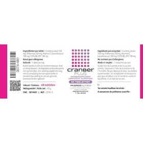 CRANBER PLUS 60 TABL PHARMANUTRICS//URINEWEGEN-BLAASONTSTEKING//VOEDINGSSUPPLEMENT