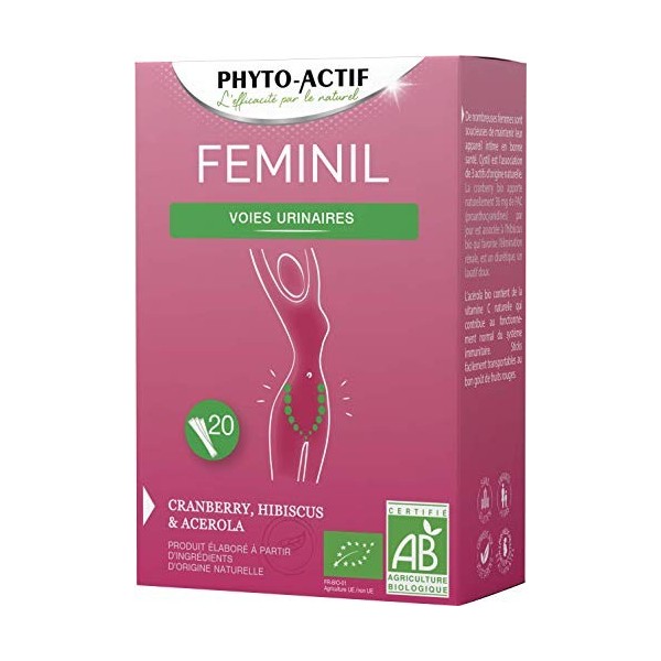 PHYTO-ACTIF | Féminil | Cranberry, Hibiscus, Acérola | 20 sticks