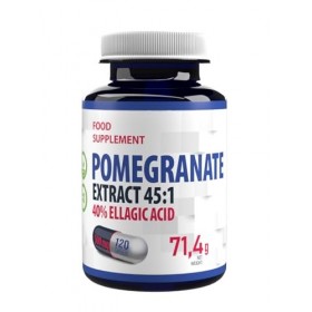 Extrait de grenade pomegrenate 22,500 mg équivalent 500 mg dextrait 45:1 120 capsules végétaliennes, 45 % dacide ellagi