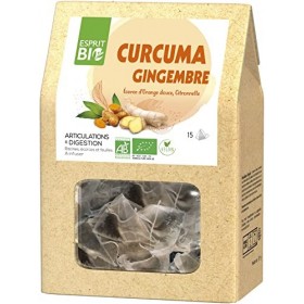 Esprit Bio Curcuma Gingembre à Infuser Bio 15 Sachets