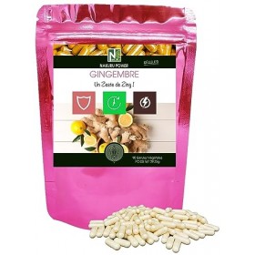 NAKURU | Gingembre | Gamme Power | Fabriqué en France | "Un Zeste de Zing!" 90 Gélules Végétales de 325mg / Poids Net: 29,25 ...