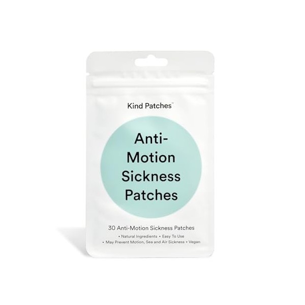 Anti-Motion Sickness Patches by Kind Patches for Unisex - 30 Count Patches Gingembre