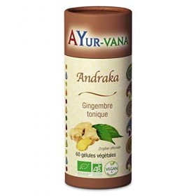 Gingembre indien bio Andraka AYur-vana - 60 gélules - Stimulant