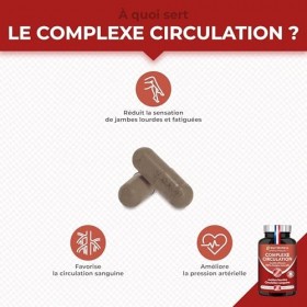 Circulation Sanguine Jambes - Drainage Lymphatique - Vigne Rouge, Marron d’Inde et Hamamelis - Contre Jambes Lourdes - 100% N