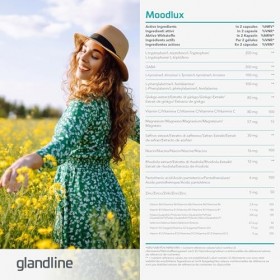 Complément Alimentaire pour l’Humeur avec Safran, Rhodiola, Ginkgo, L-Tyrosine, Magnésium et Sélénium – 60 Gélules – MoodLux 