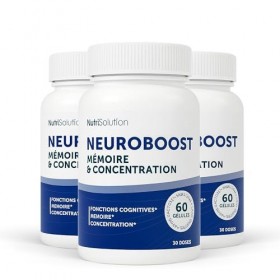 Neuro Boost par Nutrisolution - Boost Cognitif & Énergie, Vitamines B, Ginkgo Biloba, Bacopa, Acide Alpha Lipoïque, Végétalie...